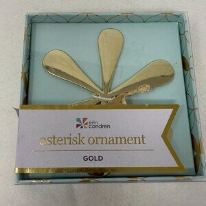 Erin Condren Gold Metal Asterisk Ornament Christmas Snowflake Bookmark